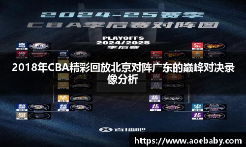 2018年CBA精彩回放北京对阵广东的巅峰对决录像分析